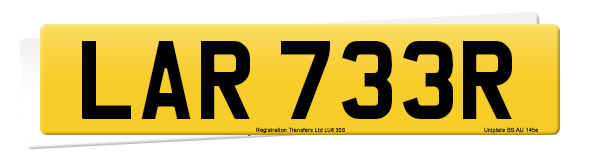 Registration number LAR 733R